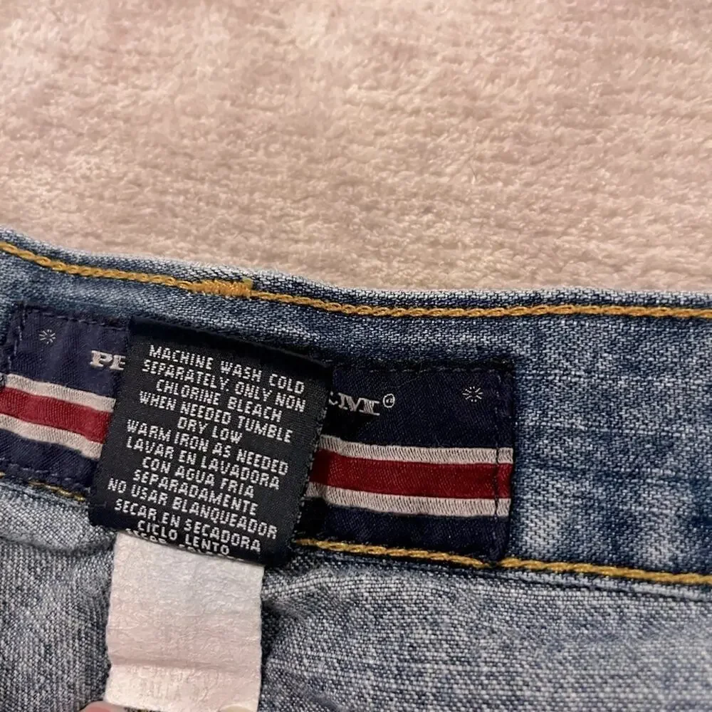 Phat Pharm 90s cargo wide leg mid wash jean 32x33 vintage Y2K Def Jam Records